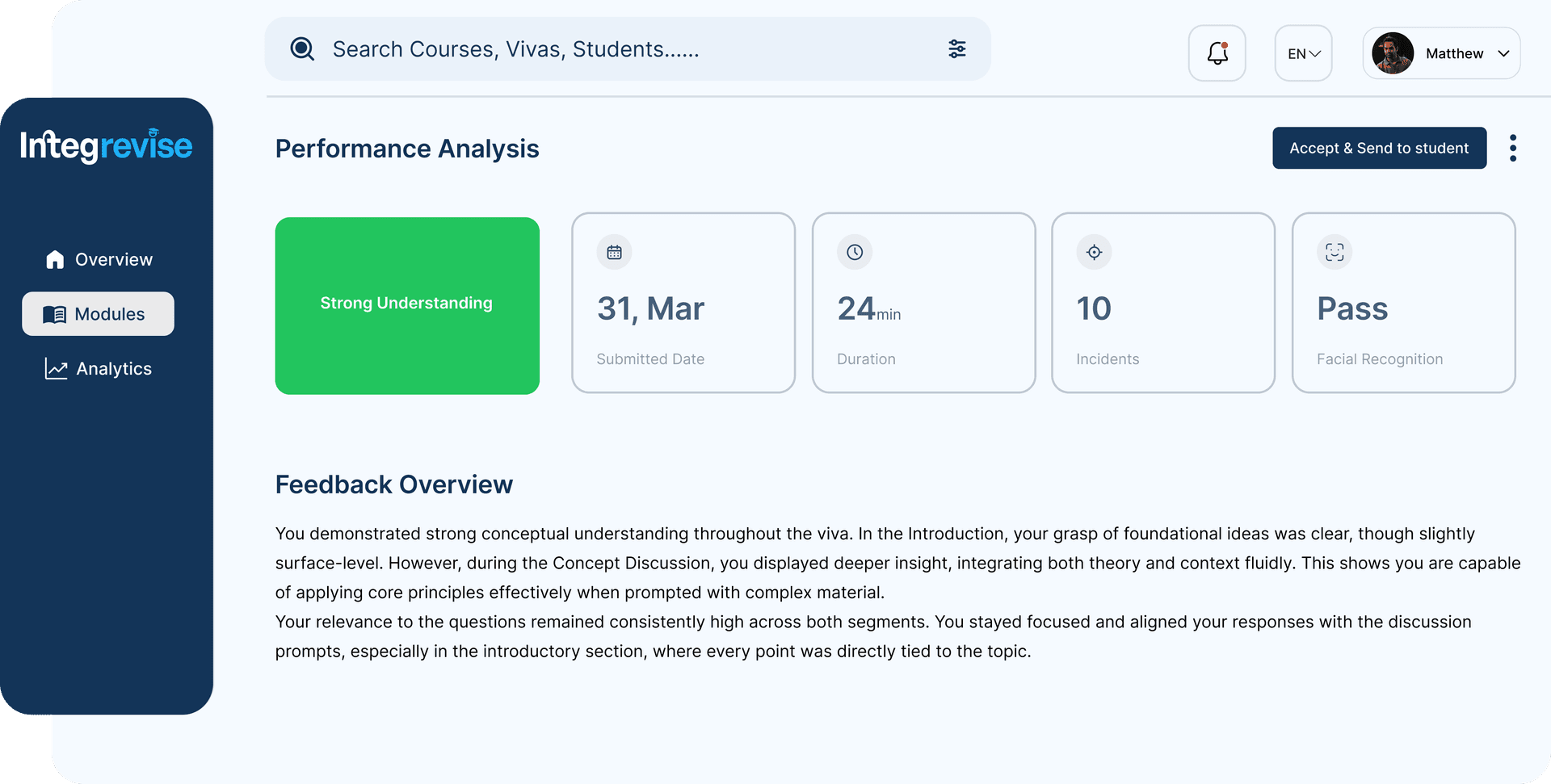 Dynamic assessment verification